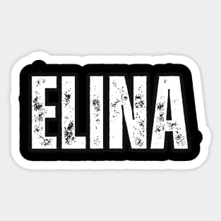 Elina Name Gift Birthday Holiday Anniversary Sticker